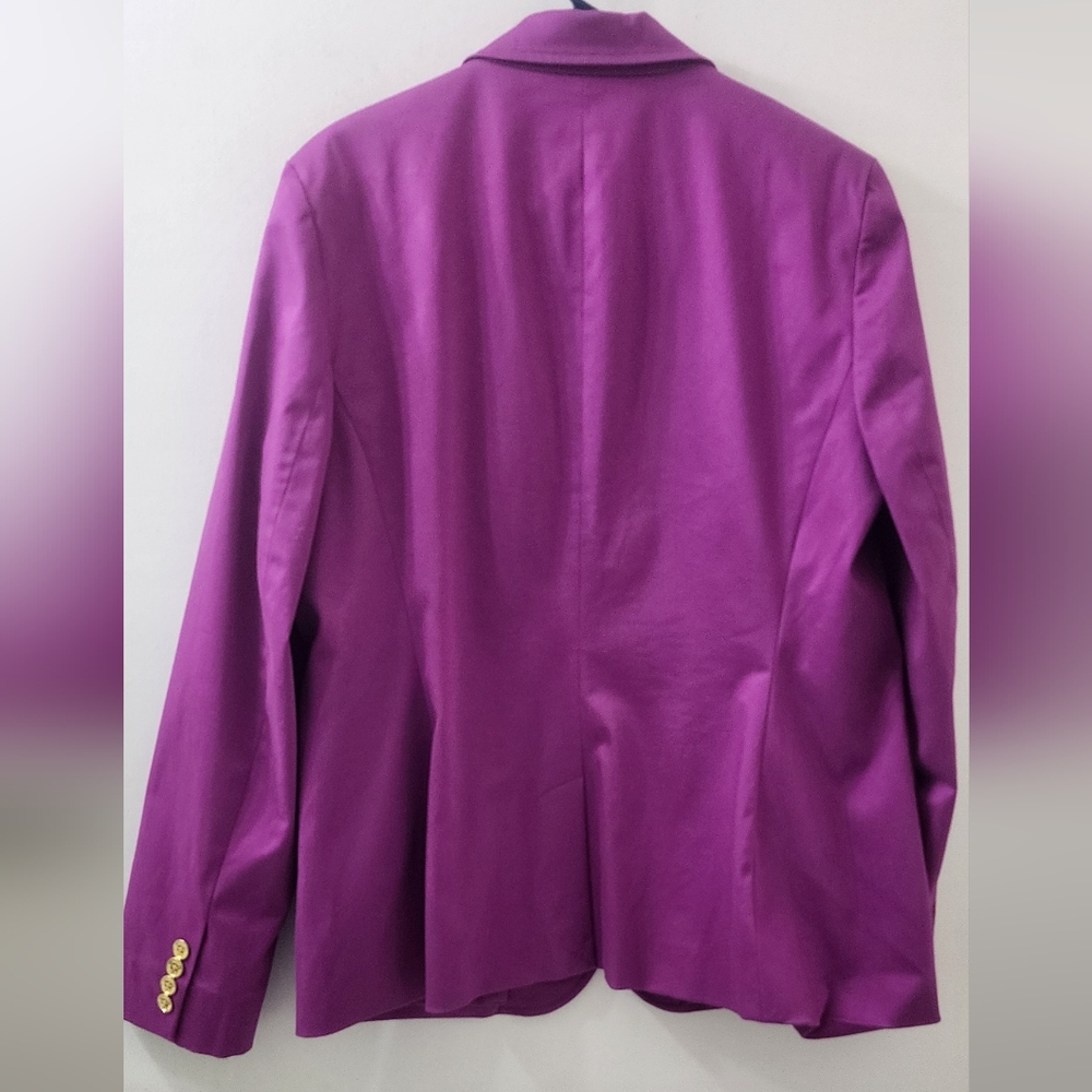 Ralph Lauren Purple Blazer, Size 16, Cotton. - Picture 9 of 10